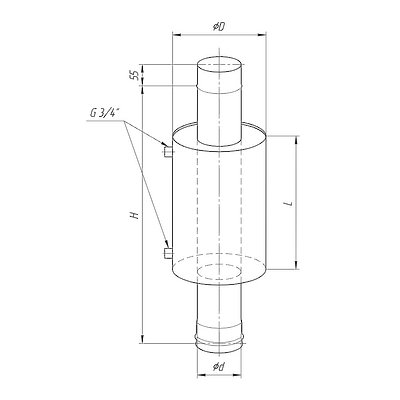 Бак с водяным контуром