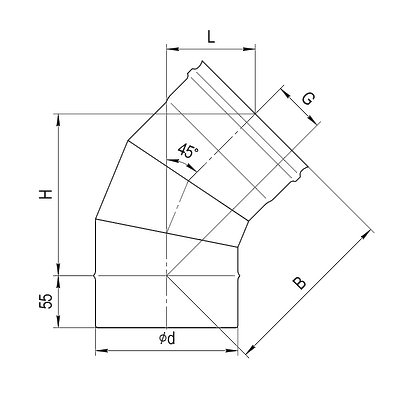 Колено 135° (3 секции)