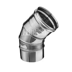 Колено Одностенного Дымохода Феррум 135° Три Секции