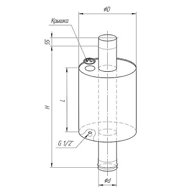 Бак круглый на трубе