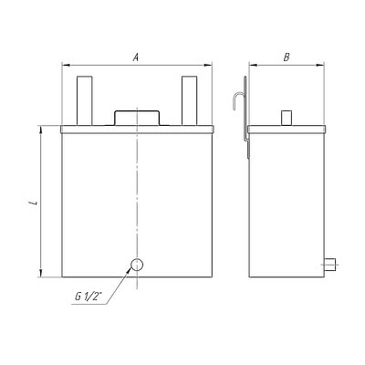 Бак навесной для печи
