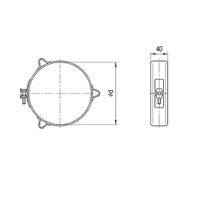 Хомут обжимной под растяжку