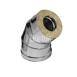 Сэндвич-Колено 135° Двухстенного Дымохода Феррум