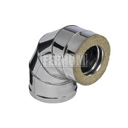 Сэндвич-колено 90° Двухстенного Дымохода Феррум