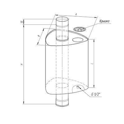 Бак треугольный на трубе