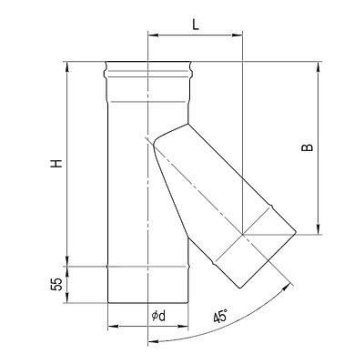 Тройник 135°